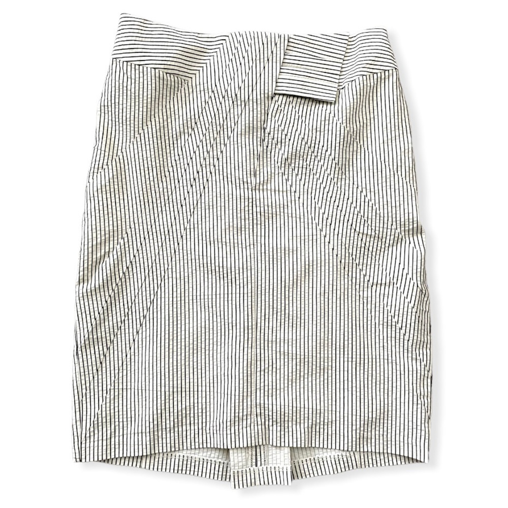 Eva Franco Striped Crisp Pencil Skirt - Picture 1 of 7
